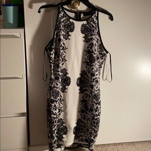 White And Black Flower dress